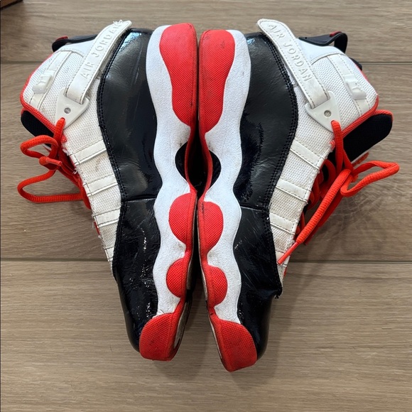 Nike Jordan Six 6 Rings Black/Team Orange GS SZ 6.5Y Retro True Flight - Picture 3 of 8